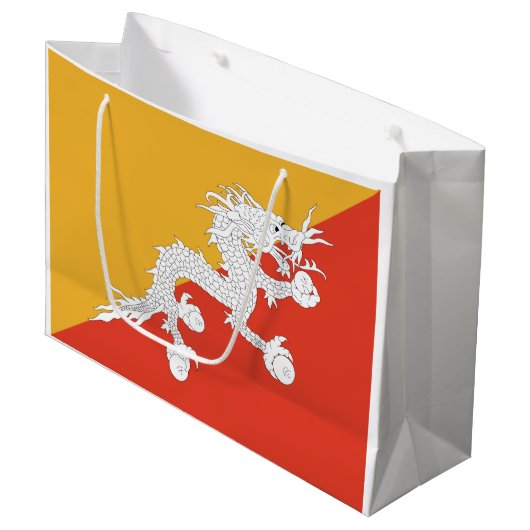 Patriotic Bhutan Flag Groot Cadeauzakje (Voorkant Gekanteld)