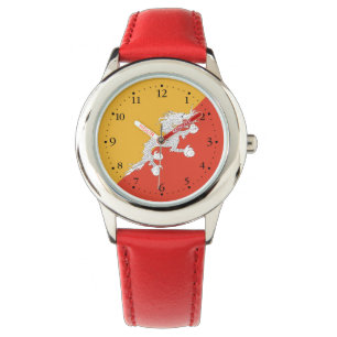Patriotic Bhutan Flag Horloge