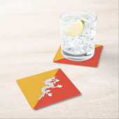 Patriotic Bhutan Flag Kartonnen Onderzetters (Insitu)