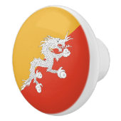 Patriotic Bhutan Flag Keramische Knop (Rechts)
