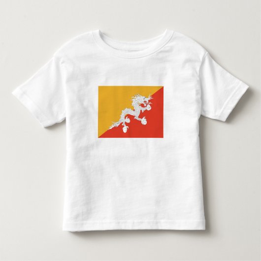 Patriotic Bhutan Flag Kinder Shirts (Voorkant)