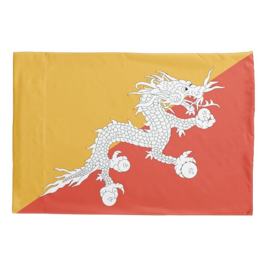 Patriotic Bhutan Flag Kussensloop (Achterkant)