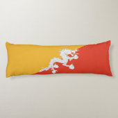Patriotic Bhutan Flag Lichaamskussen (Achterkant)