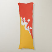 Patriotic Bhutan Flag Lichaamskussen (Voorkant Verticaal)