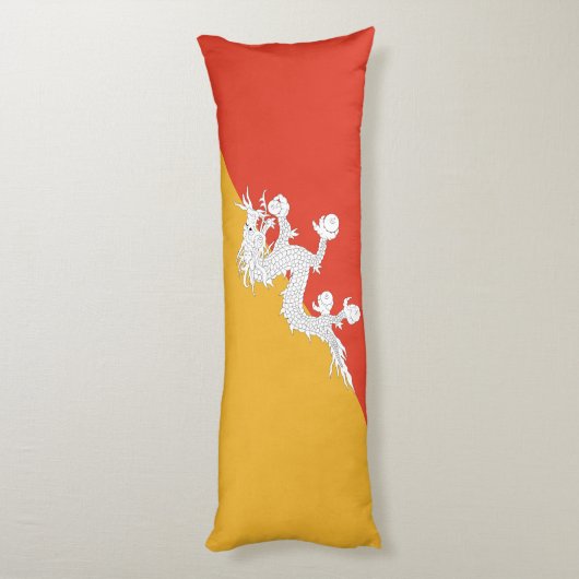Patriotic Bhutan Flag Lichaamskussen (Achterkant (Verticaal))