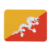 Patriotic Bhutan Flag Magneet (Horizontaal)