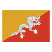 Patriotic Bhutan Flag Perfect Poster (Voorkant)