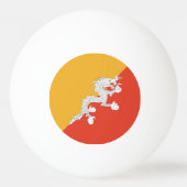 Patriotic Bhutan Flag Pingpongbal (Voorkant)