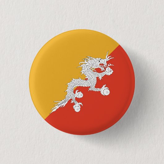 Patriotic Bhutan Flag Ronde Button 3,2 Cm (Voorkant)