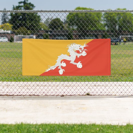 Patriotic Bhutan Flag Spandoek (Insitu)