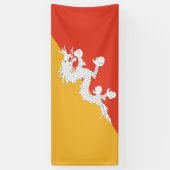 Patriotic Bhutan Flag Spandoek (Verticaal)