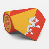 Patriotic Bhutan Flag Stropdas (Opgerold)