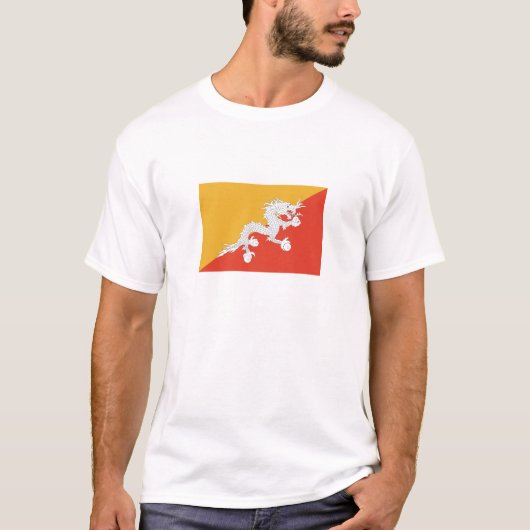 Patriotic Bhutan Flag T-shirt (Voorkant)
