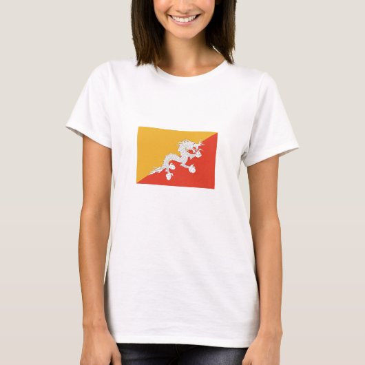 Patriotic Bhutan Flag T-shirt (Voorkant)