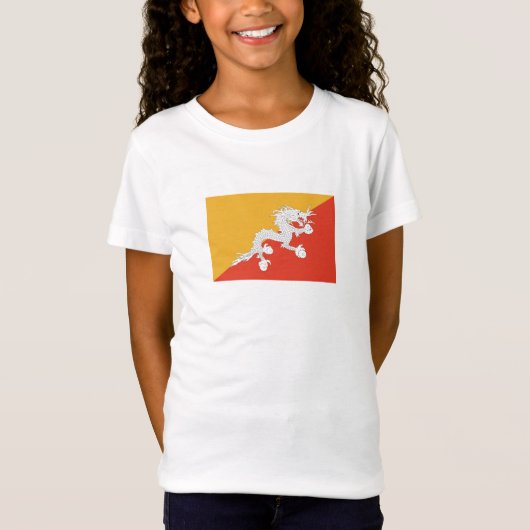 Patriotic Bhutan Flag T-shirt (Voorkant)