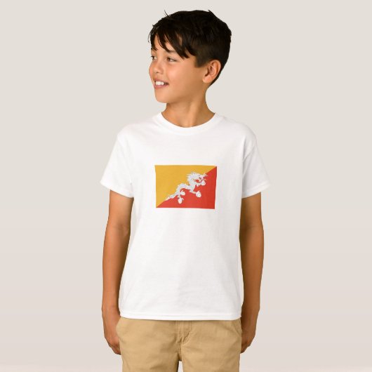 Patriotic Bhutan Flag T-shirt (Voorkant volledig)