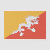 Patriotic Bhutan Flag Tissuepapier (Voorkant)