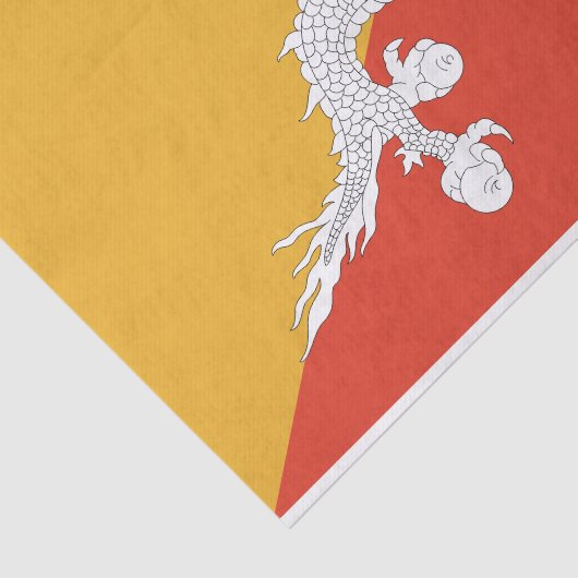 Patriotic Bhutan Flag Tissuepapier (Detail)