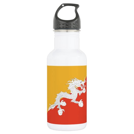 Patriotic Bhutan Flag Waterfles (Voorkant)