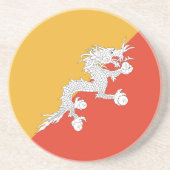 Patriotic Bhutan Flag Zandsteen Onderzetter (Voorkant)