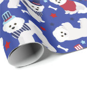 Patriotic Bichon Frise Cadeaupapier (Rol Hoek)