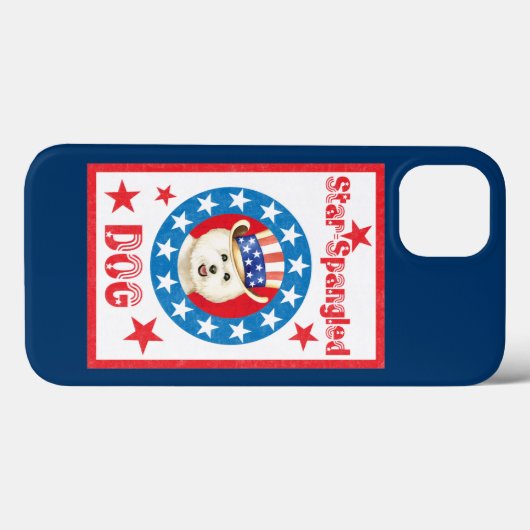 Patriotic Bichon Frise Case-Mate iPhone Case (Achterkant (horizontaal))
