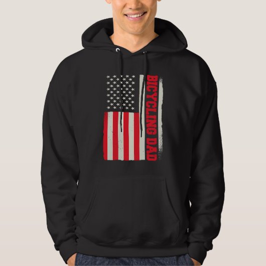 Patriotic Bicycle Cyclist Bicycling Cycling Bicycl Hoodie (Voorkant)