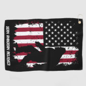 Patriotic Bigfoot Golfhanddoek (Horizontaal)