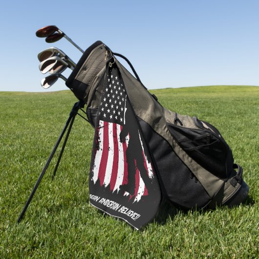 Patriotic Bigfoot Golfhanddoek (Groen)