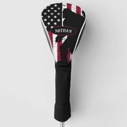 Patriotic Bigfoot Golfheadcover (Voorkant)