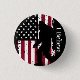 Patriotic Bigfoot Ronde Button 3,2 Cm