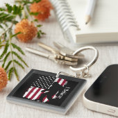 Patriotic Bigfoot Sleutelhanger (Voorkant Rechts)