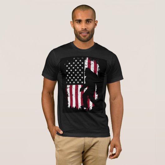 Patriotic Bigfoot T-shirt (Voorkant volledig)
