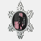 Patriotic Bigfoot Tin Sneeuwvlok Ornament (Rechts)