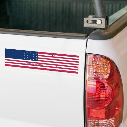 Patriotic Bikini Atoll Flag Bumpersticker (Op Truck)