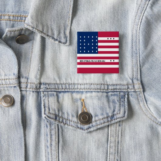 Patriotic Bikini Atoll Flag Button (In situ)