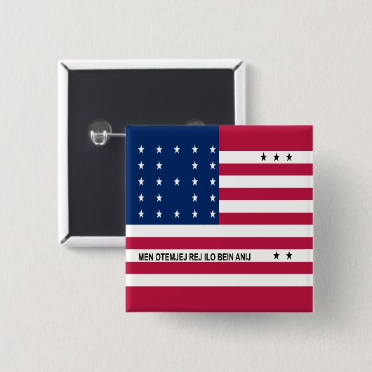 Patriotic Bikini Atoll Flag Button (Voorkant /achterkant)