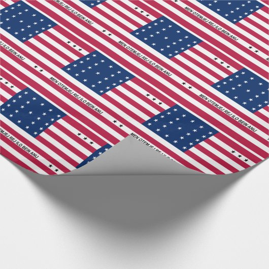 Patriotic Bikini Atoll Flag Cadeaupapier (Hoek)