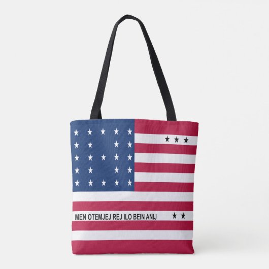 Patriotic Bikini Atoll Flag Canvas tas (Achterkant)