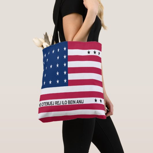 Patriotic Bikini Atoll Flag Canvas tas (Dichtbij)