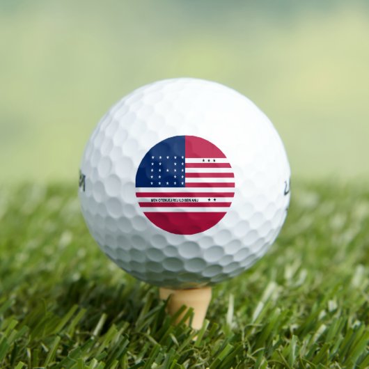 Patriotic Bikini Atoll Flag Golfballen (Insitu Shirt)