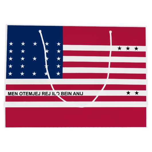 Patriotic Bikini Atoll Flag Groot Cadeauzakje (Achterkant)