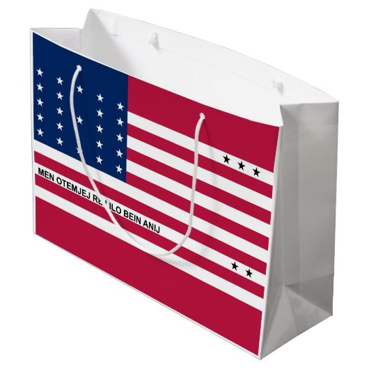 Patriotic Bikini Atoll Flag Groot Cadeauzakje (Achterkant Gekanteld)