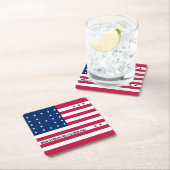 Patriotic Bikini Atoll Flag Kartonnen Onderzetters (Insitu)