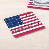 Patriotic Bikini Atoll Flag Kartonnen Onderzetters (Schuin)