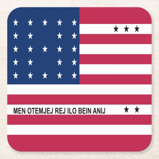 Patriotic Bikini Atoll Flag Kartonnen Onderzetters (Voorkant)