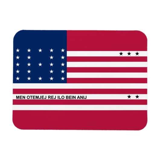 Patriotic Bikini Atoll Flag Magneet (Horizontaal)