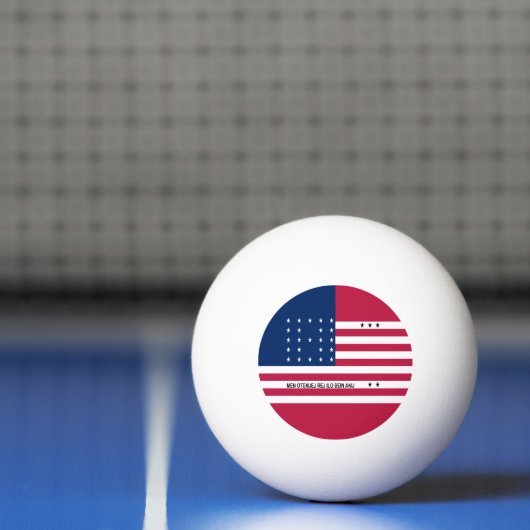 Patriotic Bikini Atoll Flag Pingpongbal (Net)