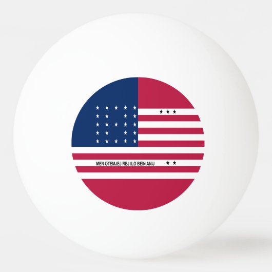 Patriotic Bikini Atoll Flag Pingpongbal (Achterkant)