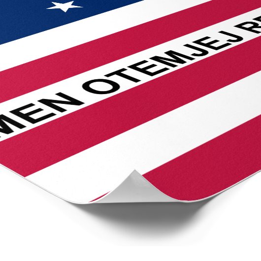 Patriotic Bikini Atoll Flag Poster (Hoek)